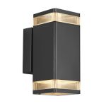 Nordlux Elm Wandlamp Aluminium Zwart | IP44 - Geschikt voor 2x GU10