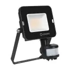 Ledvance LED Floodlight Compact Zwart 20W 1800lm 100D - 830 Warm Wit | IP65 - Symmetrisch - Bewegings- en lichtsensor